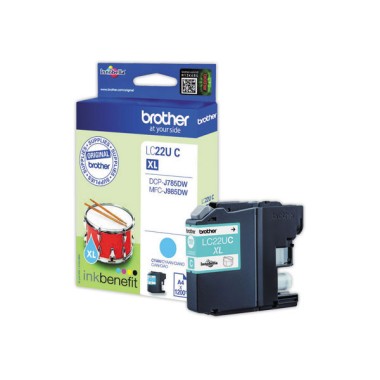 Cartouche BROTHER LC22UC cyan  - Fiducial