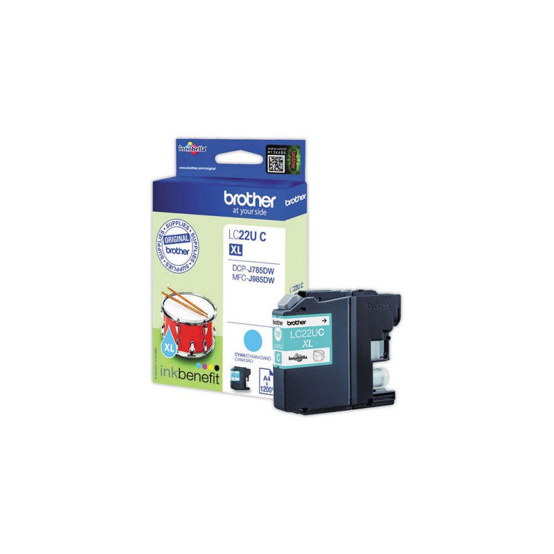 Cartouche BROTHER LC22UC cyan  - Fiducial