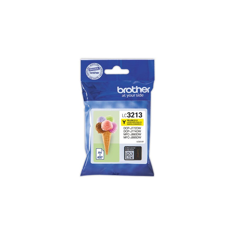 Cartouche BROTHER LC3213 jaune  - Fiducial