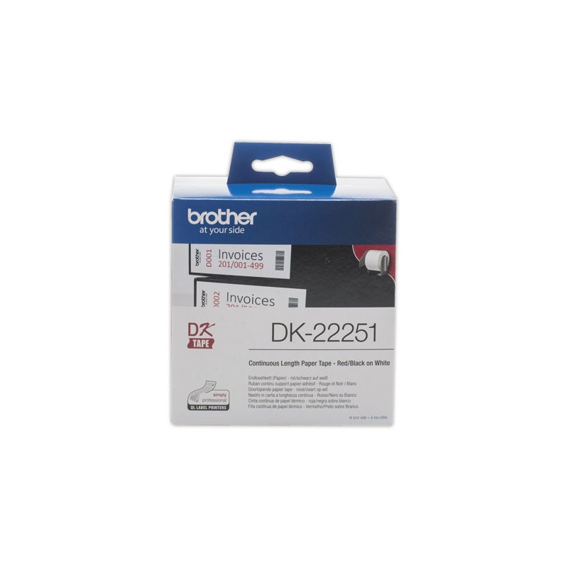 Rouleau d'étiquettes QL BROTHER 62 mm x 15 m DK22251  - Fiducial