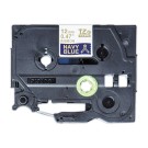 Ruban étiqueteuse tissu or sur bleu nuit 12 mm (4m)  - Fiducial