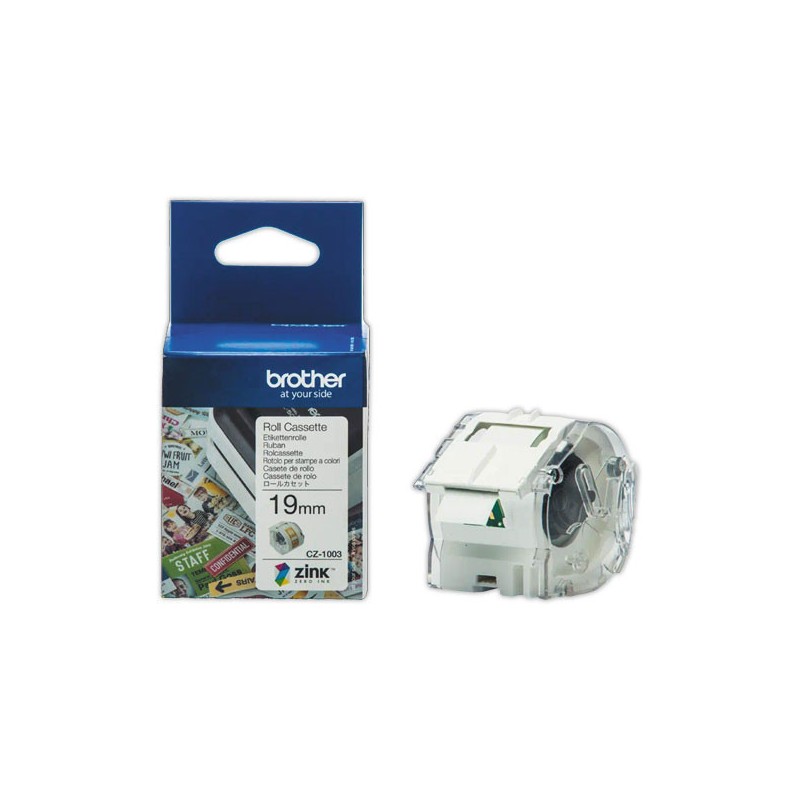 Rouleau d'étiquettes Brother CZ-1003 19 x 5m  - Fiducial