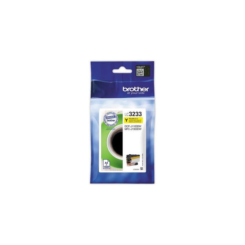Cartouche BROTHER LC3233Y jaune  - Fiducial