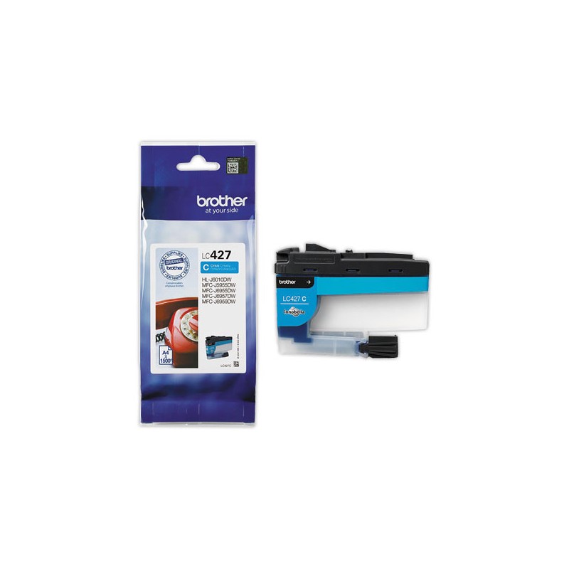 Cartouche JE BROTHER LC427C Cyan  - Fiducial