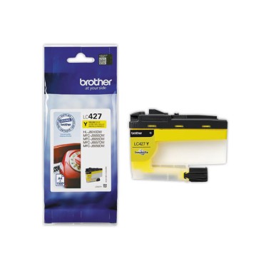 Cartouche JE BROTHER LC427Y Jaune  - Fiducial