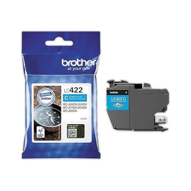 Cartouche JE BROTHER LC422C Cyan  - Fiducial