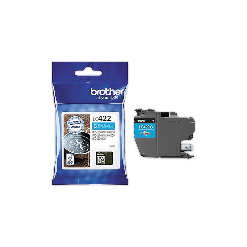 Cartouche JE BROTHER LC422C Cyan  - Fiducial