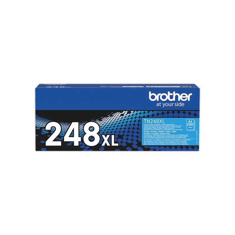 Cartouche cyan laser haute capacité Brother TN248XL  - Fiducial