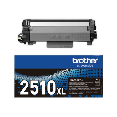 Cartouche noire laser haute capacité Brother TN2510XL  - Fiducial