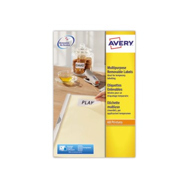 Planches d'étiquettes enlevables laserAVERY 99,1x139mm 100 étiq/boît  x25 - Fiducial