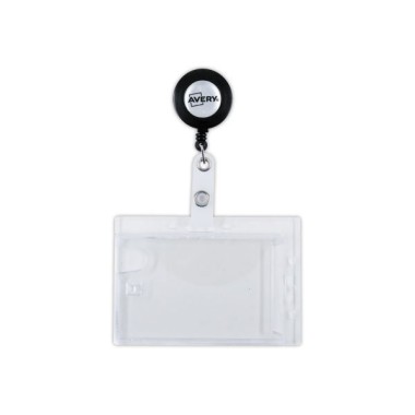 Porte-badges securité 2 cartes - 9x5,4 cm avec enrouleur  x10 - Fiducial