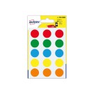 90 pastilles gommettes rondes,Diamètre  19 mm,assortis  - Fiducial