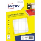 448 étiquettes multi, usages AVERY 48,5x18,5 mm, blanc  - Fiducial