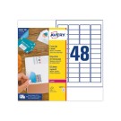 Étiquettes de masquage laser AVERY 45,7 x 21,2 mm 25 f x 48 étiquettes  - Fiducial