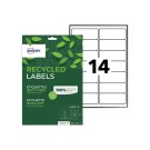 planches étiquettes recyclées blanches99,1 x 38,1 mm  x15 - Fiducial