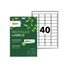 planches étiquettes recyclées blanches45,7 x 25,4 mm  x15 - Fiducial