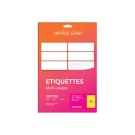planches étiquettes L210xH148mm, 100 étiq/ boîte, jaune  - Fiducial