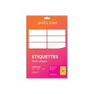 planches étiquettes L70xH37mm, 1200 étiq/ boîte, jaune  - Fiducial