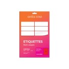 planches étiquettes L210xH297mm, 50 étiq/ boîte, rouge  - Fiducial