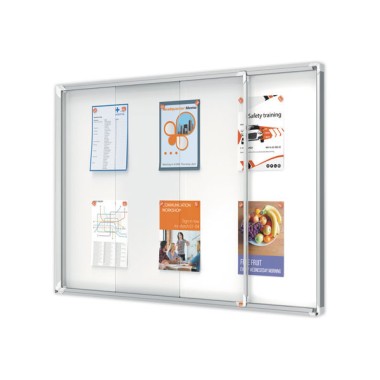 Vitrine d'intérieur avec porte coulissante Premium Plus 18A4 NOBO  - Fiducial