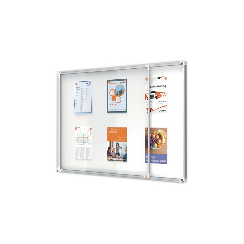 Vitrine d'intérieur avec porte coulissante Premium Plus 18A4 NOBO  - Fiducial