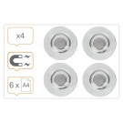 Aimants sur-puissants pour tableau en verrre  x4 - Fiducial