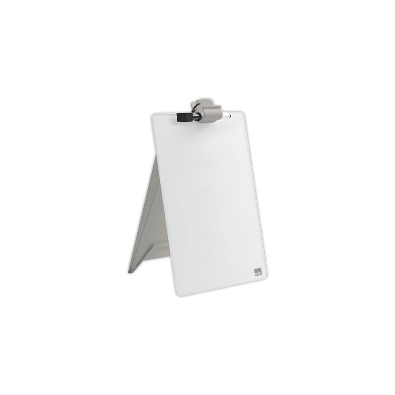 Chevalet de table en verre blanc brillant Nobo  - Fiducial