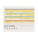 Kit planning annuel 13 colonnes 32 fentes - Blanc  - Fiducial
