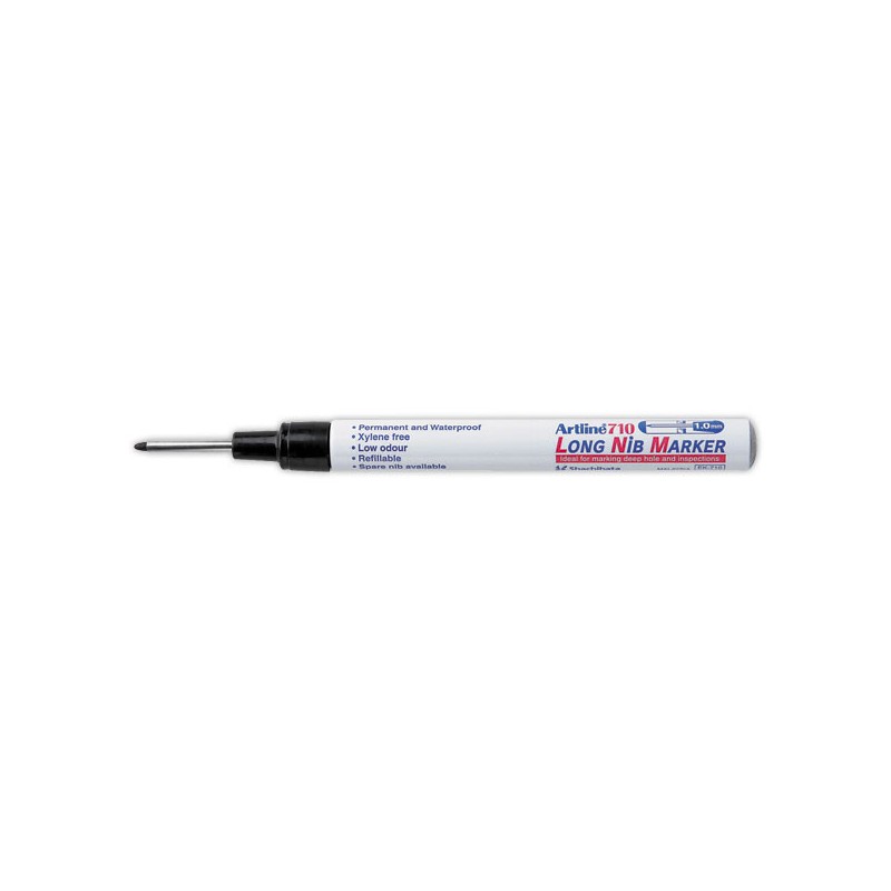 Marqueur toutes surfaces - Long NIB - ARTLINE Noir  - Fiducial