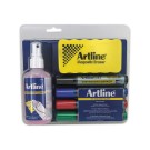 Kit de nettoyage + 4 marqueur ARTLINE 517 - Pointe ogive effaçable  - Fiducial