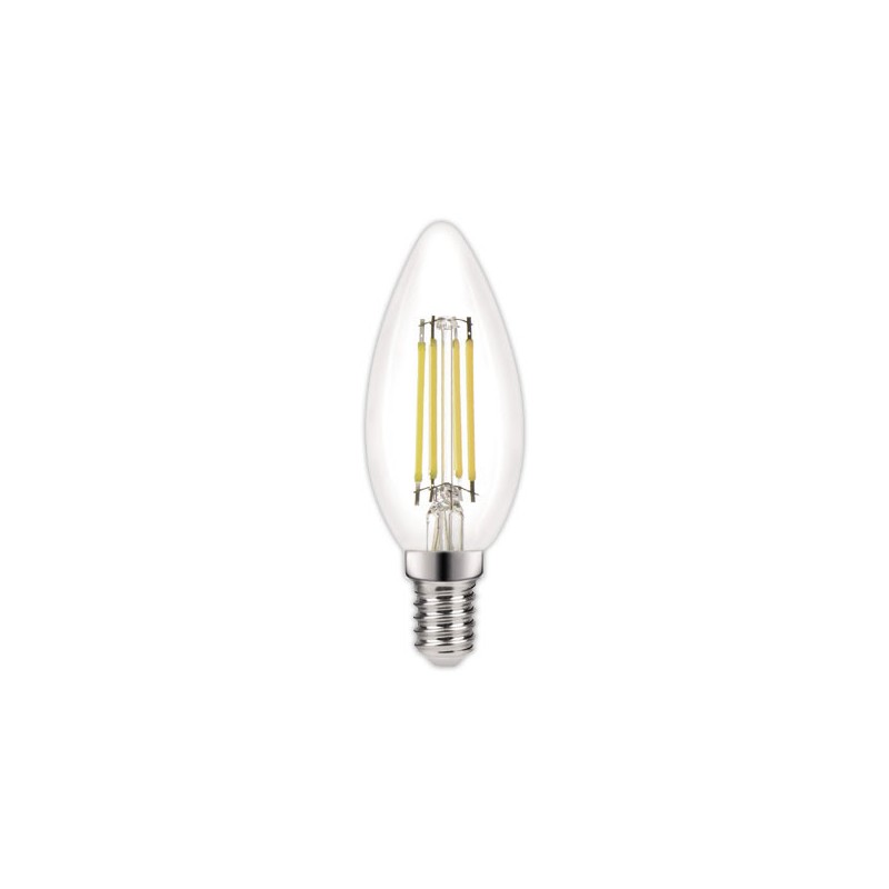 Ampoule Omni filament LED flamme E14 4,2W 470LM 4000K claire  - Fiducial