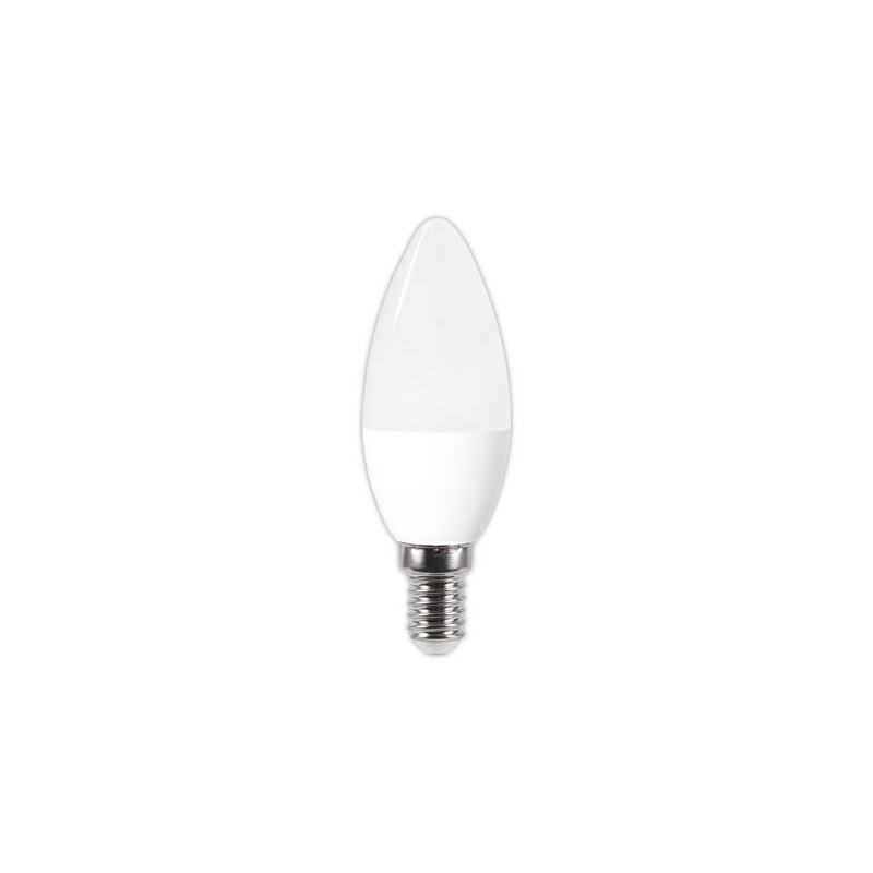 Ampoule LED flamme E14 4,9W 470LM 4000K opale  - Fiducial