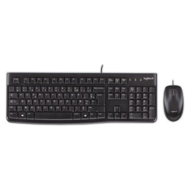 Kit clavier + souris filaire Logitech MK120 AZERTY  - Fiducial