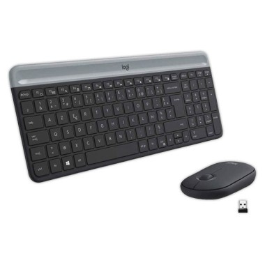 Kit clavier et souris sans fil ultra-fin noir MK470  - Fiducial
