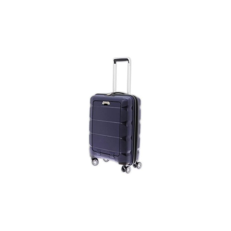 Valise cabine à 4 roulettes avec compartiment PC DAVIDT'S Bleu marine  - Fiducial