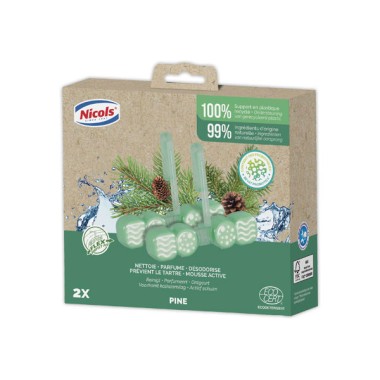 Bloc WC ECOCERT Parfum menthe et eucalyptus  x2 - Fiducial