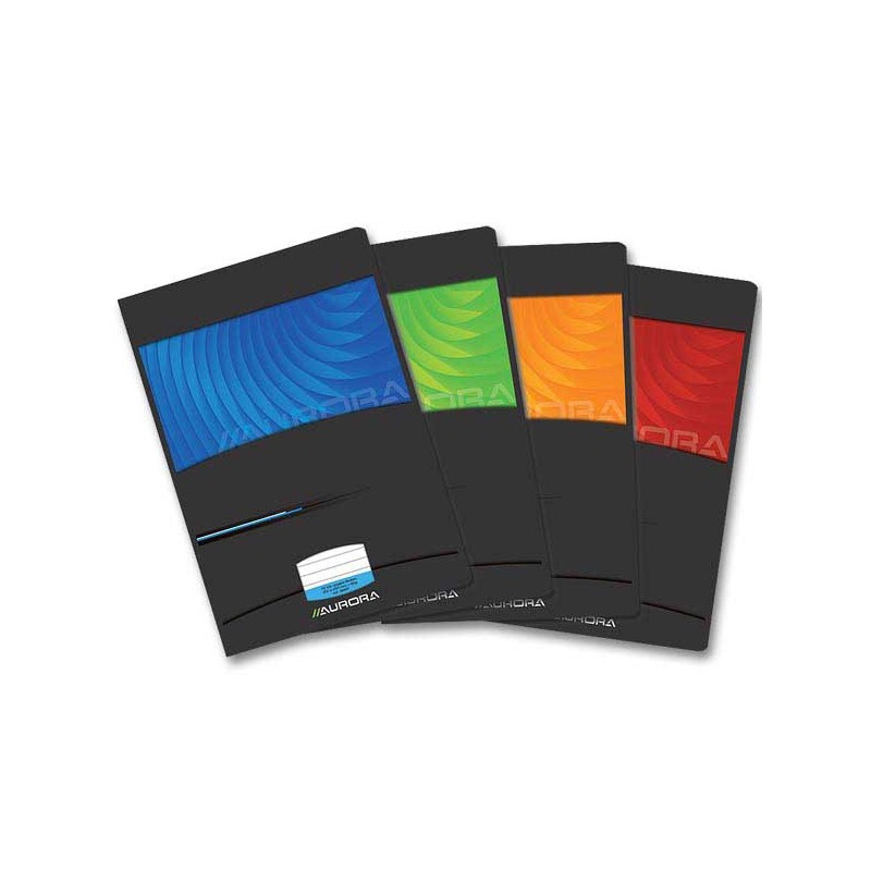 Cahier agrafé Aurora 169x213 mm, lignéavec marge - 90g - 72 pages  - Fiducial