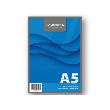 Bloc note agrafé en tête A5 ligné 60g,100 feuilles  - Fiducial