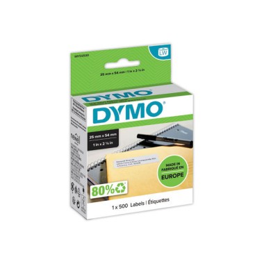 Rouleau de 500 étiquettes blanches 54x25 mm pour DYMO Label Writer  - Fiducial