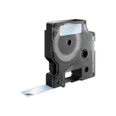 Ruban pour titreuse DYMO D1 12mm transparent impression blanc  - Fiducial