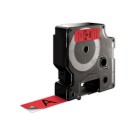 Ruban pour titreuse DYMO D1 19 mm rouge impression noire  - Fiducial