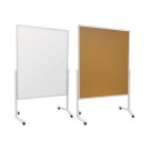 Tableau blanc mult-iusages mobile, 2 faces - L70xH120cm.  - Fiducial