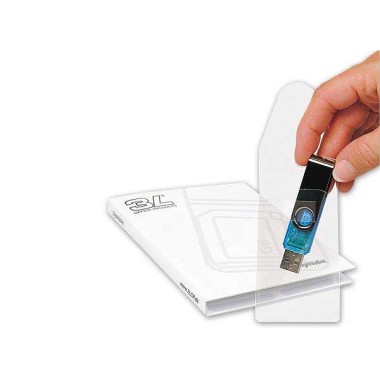 Pochettes adhésives 3L pour Clés USB  x10 - Fiducial