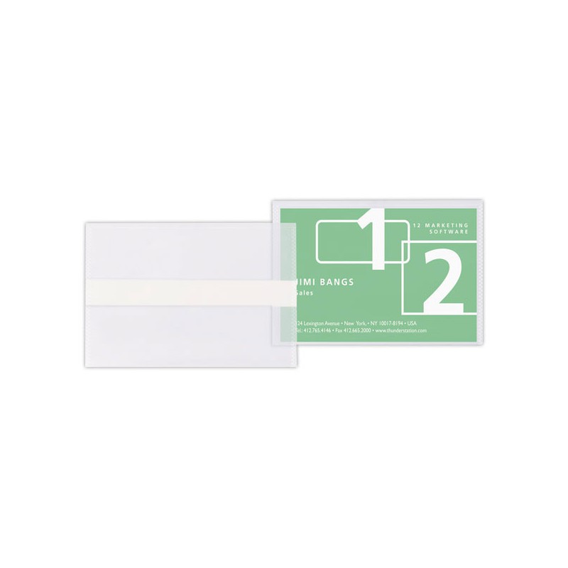 pochettes carte de visite adhésives biodégradables  x10 - Fiducial