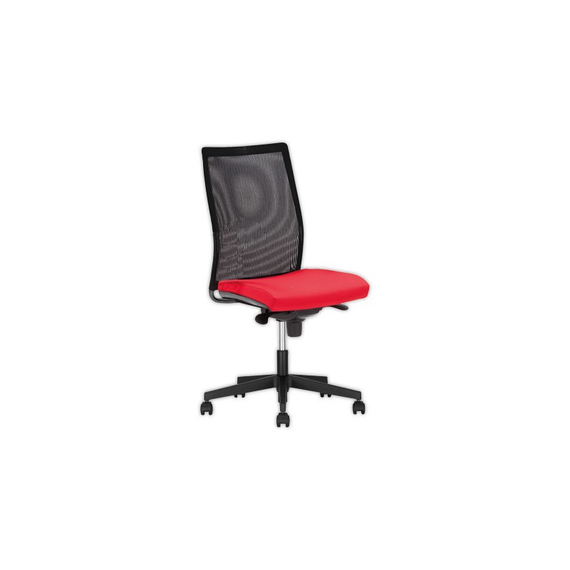 Siège Intrata synchrone - assise rouge, dossier noir  - Fiducial
