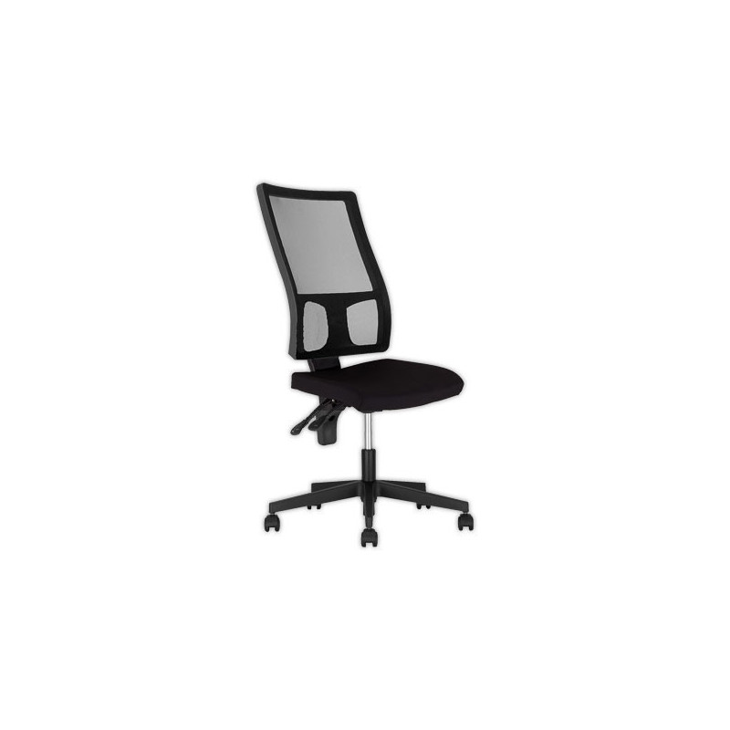 Siège Taktik contact permanent assise tissu noir, dos résille noir  - Fiducial