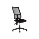 Siège Taktik contact permanent assise tissu noir, dos résille noir  - Fiducial