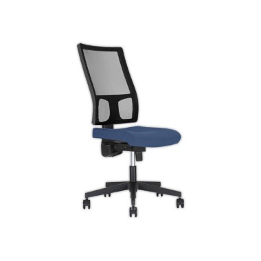 Siège Taktik synchrone assise tissu gris bleu dos résille noir  - Fiducial