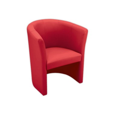 Siège une place simili cuir rouge  - Fiducial