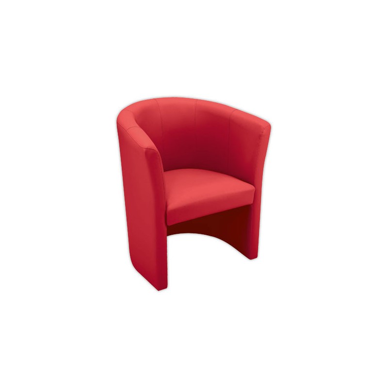 Siège une place simili cuir rouge  - Fiducial